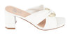 Zane White Heeled Sandals