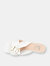 Zane White Heeled Sandals