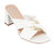 Zane White Heeled Sandals - White