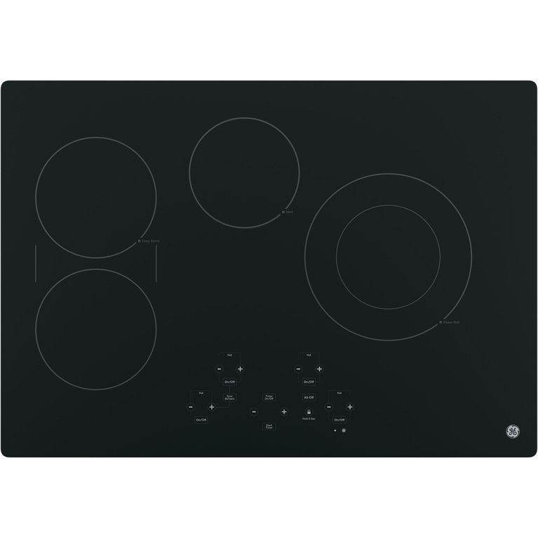 30 inch Black 4 Burner Electric Cooktop - Black