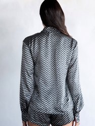 100% Silk Printed Pajama Set
