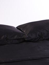 Black 100% Silk Duvet Cover