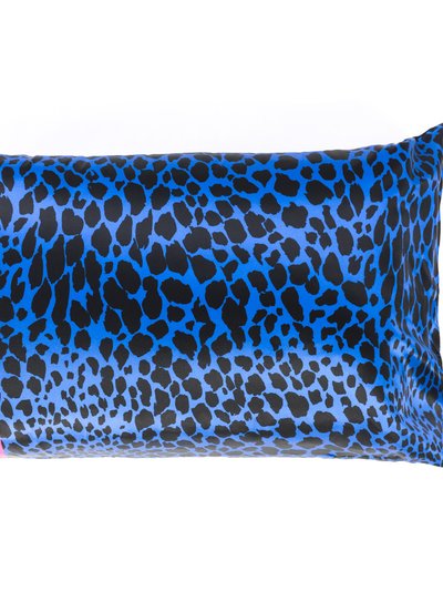 Gelso Milano Blue Leopard 100% Silk Pillow Case product