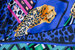 Blue Leopard 100% Silk Summer Sheet