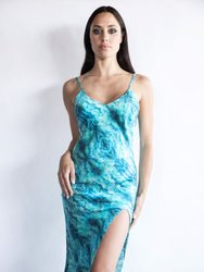 Celestial 100% Silk Slip Midi Dress - Celestial