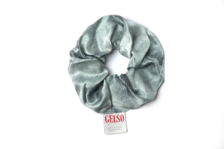 Deep Grey 100% Silk Scrunchies - Deep Grey