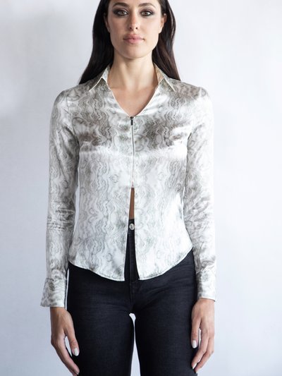 Gelso Milano Desert Zip 100% Silk Blouse product