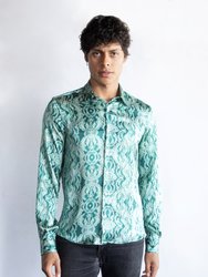 Hypnotic Green 100% Silk Shirt