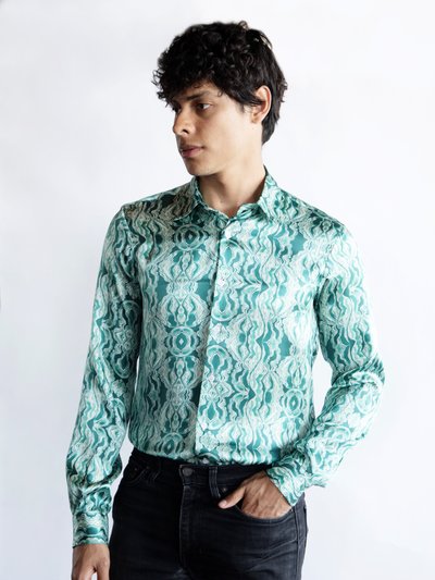 Gelso Milano Hypnotic Green 100% Silk Shirt product