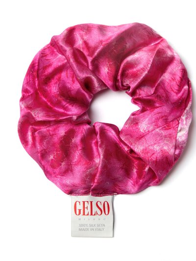 Gelso Milano Pink Bright 100% Silk Scrunchies product