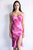 Pink Bright 100% Silk Slip Midi Dress