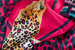 Red Leopard 100% Silk Duvet Cover