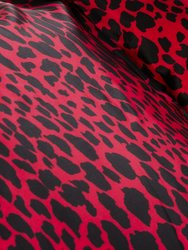 Red Leopard 100% Silk Pillow Case