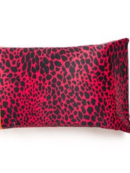 Red Leopard 100% Silk Pillow Case - Red Leopard