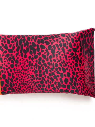 Gelso Milano Red Leopard 100% Silk Pillow Case product