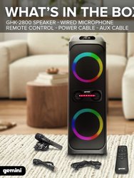 Bluetooth Speaker System w/ LED Party Lighting