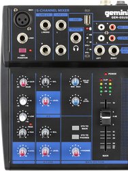 GEM-05USB Compact 5 Channel Bluetooth Audio Mixer With USB 5 Ins, 2 Bus, 2 Band EQ