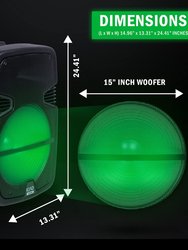 GSX-L515BTB 1000 Watts 15" LED Lit Bluetooth Speaker