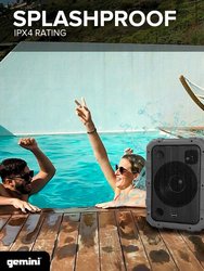 Innovative Concepts MPA2400GRAY Portable Rolling Powered Speaker with Bluetooth