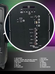 R Gsx-l2515btb Gsx-l2515btb Portable Dual 15" Rechargeable Powered Bluetooth Loudspeaker