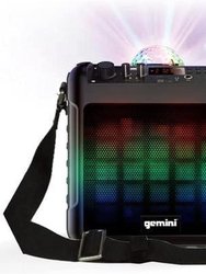 Rechargeable Karaoke Speaker, LED Lightshow, Wired Microphone Included