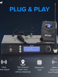 Single Channel Wireless UHF PLL System - Headset/Lavalier