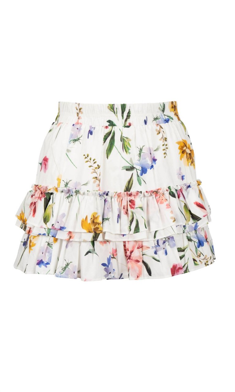 Athena Peony Skirt - Peony Blossom White