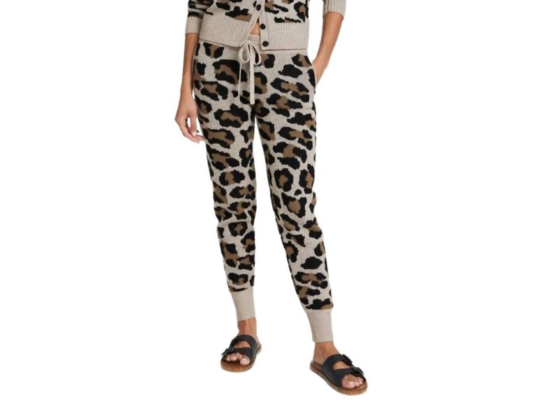 Benny Leopard Pants - Leopard Jacquard