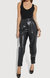 Faux Leather Pants In Black - Black