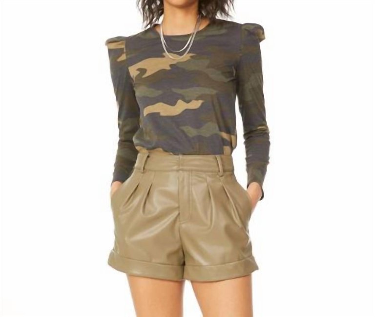 Georgie Vegan Leather Short - Army