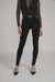 Lennon Velour Leggings In Black - Black