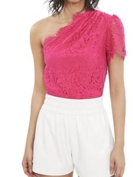 Serita Lace Top - Hot Pink