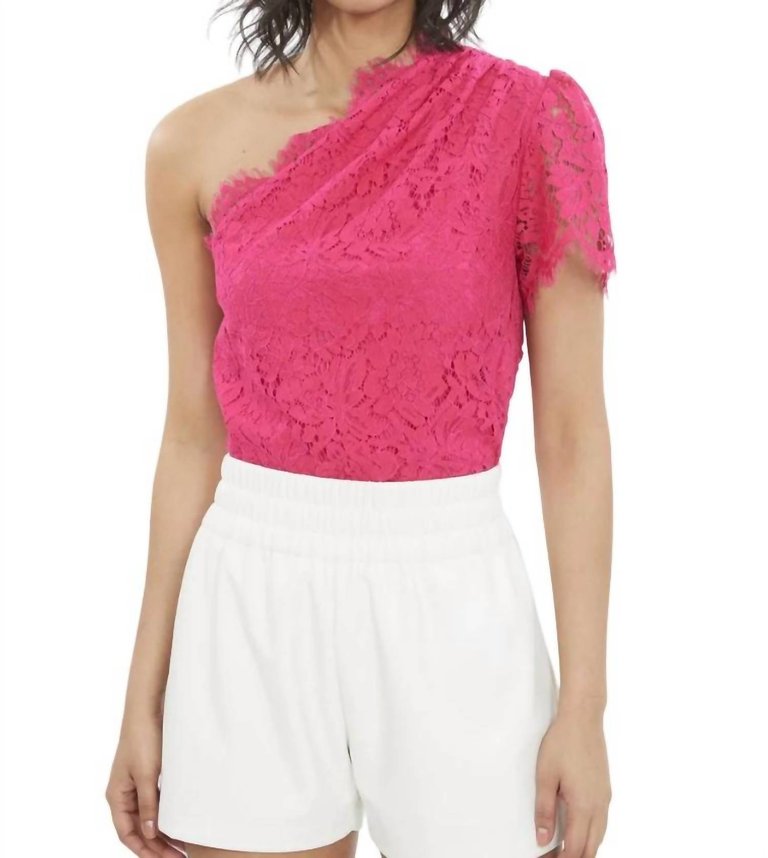 Serita Lace Top - Hot Pink