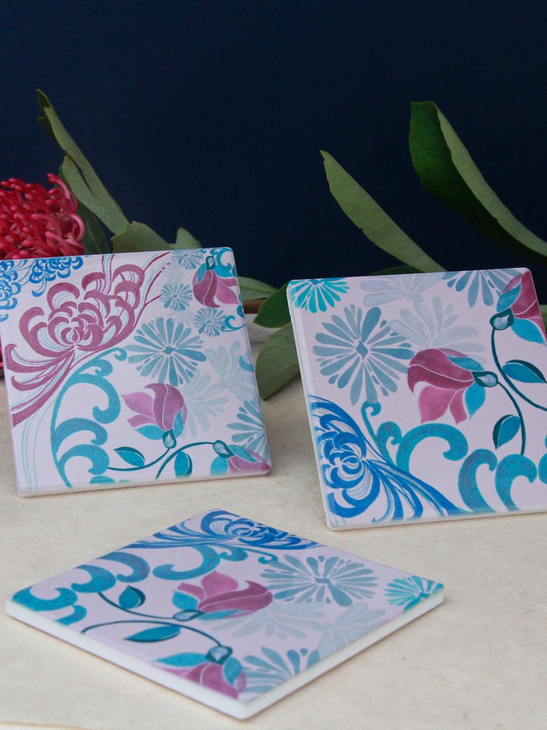 Amelie Ceramic Coaster Set