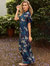 Delphinia Silk Kimono Robe - Blue
