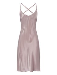 Hyacinth Silk Chemise Slip Nightgowns - Lilac