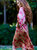 Rose Lily Silk Kimono Robe
