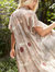 Swan Lace Silk Kimono Robe