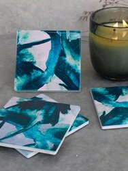 Waterlily Ceramic Coaster Set