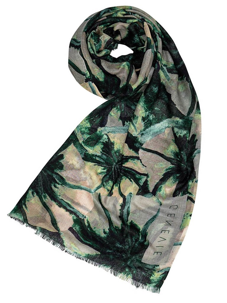 Waterlily Scarf - Green