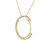 14k Gold Plated With Diamond Cubic Zirconia Concentric Eternity Pendant Necklace In Sterling Silver