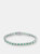 .925 Sterling Silver Emerald Cubic Zirconia Tennis Bracelet - Emerald