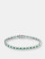 .925 Sterling Silver Emerald Cubic Zirconia Tennis Bracelet - Emerald