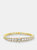 .925 Sterling Silver Gold Plated Cubic Zirconia Graduating Bracelet - Gold