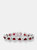 .925 Sterling Silver Ruby Cubic Zirconia Bracelet - Ruby