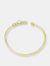 .925 Sterling Silver With Gold Plated Freshwater Pearl Bangle Bracelet