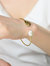 .925 Sterling Silver With Gold Plating Freshwater Pearl Cuff Bracelet