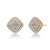 Classic 14K Gold Plated Halo Stud Earrings - Gold