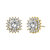 Classic Halo Stud Earrings - Gold - Gold