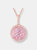 C.z. Ss Rose Plated Round Pink Pendant - Pink